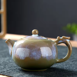 Théières rétro de haute qualité pour le thé Kung Fu, 250 ml, en céramique avec glaçure changeante au four, cadeau exquis pour les amateurs de thé - Product Image 4