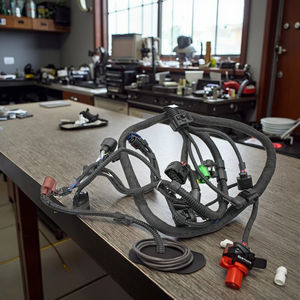 カスタマイズ可能なフルエンジン配線用ハーネスキット自動車用PVC断熱オス/メスプラスチックコネクタ工場から直接 - Product Image 4