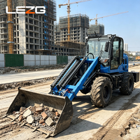 China-Fabrik LEZG 4WD Teleskopradlader Kompakter Diesel-Teleskoplader CE-zertifiziert für Baustellenarbeiten