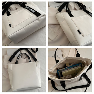 Bolso Tote, Bolso para Libros, Bolso de Hombro Cruzado, Bolso Escolar de Gran Capacidad, Bolso Oxford Impermeable con Cremallera <span class=keywords><strong>y</strong></span> Bolsillos para Mujeres <span class=keywords><strong>y</strong></span> Hombres - Product Image 4
