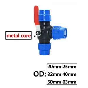 63mm MDPE T-Type Switch Water Splitter for Shut-Off Irrigation Valve T-Type Switch Water Connector <b>Plastic</b> Quick Garden Splitter - Product Image 2