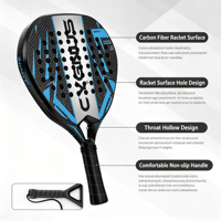 Raqueta de Tenis de Playa Profesional de Lujo, de Carbono 12k y Poliéster, Forma de Lágrima, Ligera, Portátil, Equilibrada, con Velocidad, Precisión y Absorción de Impactos