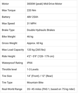 Livraison UE 3-7 jours Vélos électriques à moteur central 3000W, Moto électrique tout-terrain de course, Moto électrique de cross pour adolescents et adultes - Product Image 6