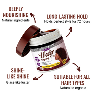 Gel Coiffant Forte Tenue Cerise Sans Résidus Brillance Intense Lisse et Soyeux Contrôle Parfait pour Chignons et Coiffures Raffinées - Product Image 3