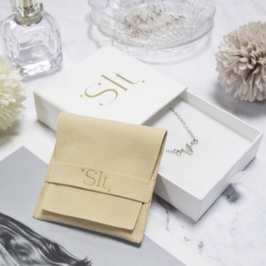 High Quality Custom Satin <b>White</b> Jewelry Pouch 10 X 10 Flap with <b>Envelope</b> for Necklaces and Rings Gift Packaging Bag - Product Image 2