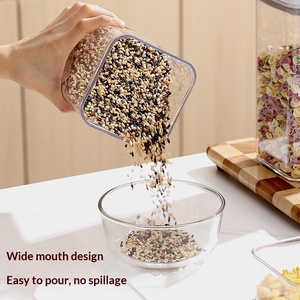 <span class=keywords><strong>Bocaux</strong></span> de cuisine hermétiques anti-humidité à ouverture facile, sans BPA, en plastique transparent, pour aliments secs, collations et céréales - Product Image 3