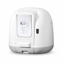 Bac à litière intelligent pour chat en plastique 75L, entièrement automatique, autonettoyant, électrique, écologique, silencieux, magnétique, anti-pincement