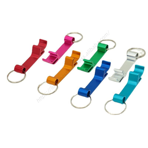 Wholesale YD414 Wholesale Custom Laser Logo <b>Cheap</b> Man <b>Gift</b> Portable Colorful Key Ring Opener Aluminium Beer Bottle Keychain - Product Image 1