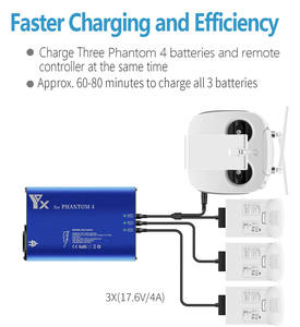 <span class=keywords><strong>Cargador</strong></span> rápido inteligente de batería múltiple 17,5 V <span class=keywords><strong>4</strong></span>.5A <span class=keywords><strong>Cargador</strong></span> inteligente de drones Centro de carga paralelo de <span class=keywords><strong>4</strong></span> puertos para la serie <span class=keywords><strong>Phantom</strong></span> <span class=keywords><strong>4</strong></span> - Product Image 2