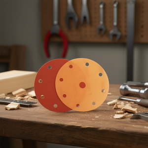 Discos de lija de grano 220 con soporte de película para pulir madera y metal - Product Image 3