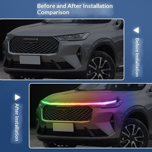 Luces LED Dinámicas para Automóvil, Luces de Circulación Diurna con Cambio de Color, Función de Dirección, Tira de Luz Súper Brillante para el Capó del Motor - Product Image 2