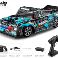 Voiture de course RC 4x4 SJY-S924/S923 1:16 avec lumières LED, 4 canaux, télécommande 20m, pneus en plastique, câble USB et piles incluses