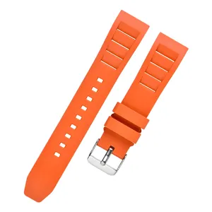 2024 Nieuwe Fashion Curve-Headed Hoge Kwaliteit Fkm Rubber Horlogeband Quick Release Stijl Fluorubber Band