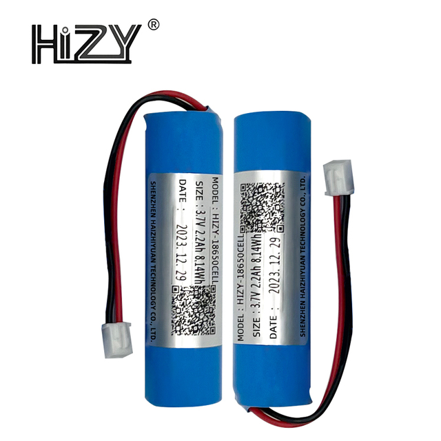 HIZY OEM High Capacity 18650 Li-ion Battery 3.7V 2200mAh Powerful Rechargeable with 500 Cycles 12-Month Warranty LiCoO2 Cathode