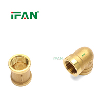 IFAN DIN 8077 1/2"-2" Латунные фитинги для труб: муфты, отводы, тройники, крестовины с внутренней и наружной резьбой