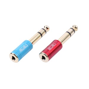 Abcables 6.35 To 3.5 Audio <b>Adapter</b> Stereo Plug Gold Plated Aluminum Alloy Connector For Guitar Amp Headphone - Product Image 1