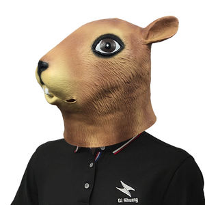 Máscara de Látex con Diseño Realista de <span class=keywords><strong>Ardilla</strong></span> con Expresión Divertida y Cómica para Fiestas de Disfraces de Halloween y Eventos Festivos - Product Image 5
