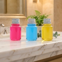 Bouteilles distributrices transparentes en PET de 35 ml à large ouverture avec bouchons à vis, flacons échantillons vides pour liquides cosmétiques (bain de bouche)
