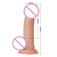 Dildo Suave y Sexy de Gran Tamaño con Sensación Realista, Juguetes Sexuales para Mujeres, Pene Grande con Doble Ventosa, Estimulador Anal