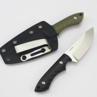 GT0191 Vente directe d'usine Couteau fixe à manche G10 Couteau de chasse Couteau de camping Portable Tunafire