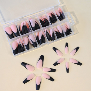 Prensa <span class=keywords><strong>de</strong></span> ataúd <span class=keywords><strong>de</strong></span> Ballet largo prediseñado para <span class=keywords><strong>uñas</strong></span>, 120 Uds., puntas <span class=keywords><strong>de</strong></span> Gel suave negro Rosa francés desnudo, decoración <span class=keywords><strong>de</strong></span> diseño con <span class=keywords><strong>uñas</strong></span> postizas - Product Image 6
