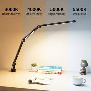 <strong>LED</strong> Base Desk Lamp Metal Touch/remote AC Dual <strong>Light</strong> Source Adjustable Brightness/colour Eco-Friendly Eye Caring Desktop Work - Product Image 3