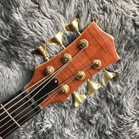 Guitare basse à 6 cordes en érable Burst avec manche traversant le corps, touche en ébène, micros actifs, acceptant les projets de guitare basse personnalisés