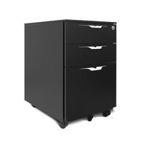 Armoire de classement mobile en acier à 3 tiroirs, design moderne et grande capacité, gain de place, pour usage bureautique, achat en gros