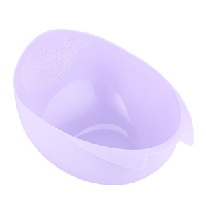 Cesta para Lavar Arroz, Escurridor Multifuncional para Verduras de Cocina, Forma Ovalada, Material PP de Grado Alimenticio - Product Image 2