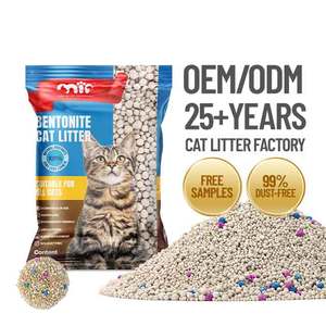 Litière pour <span class=keywords><strong>chat</strong></span> en bentonite, granulométrie <span class=keywords><strong>fine</strong></span> 0,5-4 mm, forme billes, forte agglomération, faible dispersion, sans poussière, vente en gros en vrac - Product Image 1