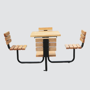 Bàn Dã Ngoại Bằng Gỗ Nhựa Tái Chế Lớn Bên Ngoài Có Ghế Ngoài Trời Sân Vườn Công Viên Bàn Ăn Thương Mại Và Ghế - Product Image 6