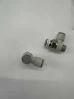 Vanne de régulation de débit d'air coudée AS2201F-02-08SA 8 mm, raccord rapide, régulateur de vitesse pneumatique, matériau PBT