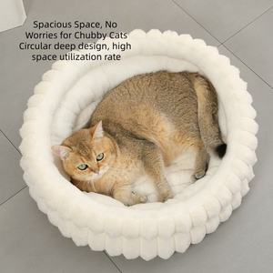 Cama para Perros de Tela Resistente, Ecológica, Cálida para Invierno, Ovalada, Grande, Cerrada, Universal para las Cuatro Estaciones - Product Image 5