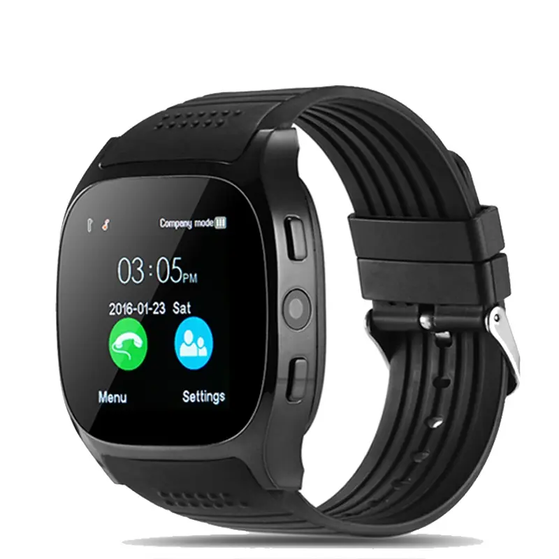 DF T8 Smart Watch Phone 1.54 inch IPS Screen 6261D/260MHz 0.3MP Camera Support GSM Dial Pedometer Anti-lost