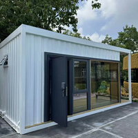 Maison conteneur en panneaux sandwich d'acier, design moderne, pliable, portable et respirante, pour utilisation en extérieur, parc, bâtiment temporaire, dortoir