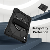 Étui antichoc 360 Armor pour iPad A16 11e génération 2025 iPad 10e génération 10.9 2022 avec support rotatif, sangle de main, bandoulière, adapté aux enfants