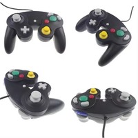 Manette de jeu portable ergonomique filaire pour console Gamecue NGC, joystick, poignée de contrôle, manette de jeu, manette