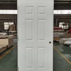 Promociones de 6 paneles columpio interior núcleo hueco panal columpio puerta moldeada de madera