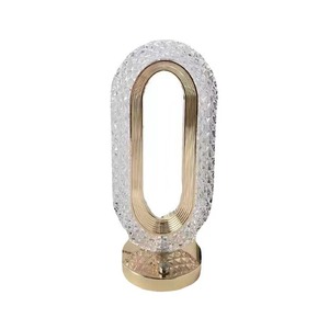 베스트셀러 침실 장식용 고급 타원형 데스크 램프 충전식 크리스탈 LED 무드등 - Product Image 6
