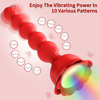 Nouveauté : Jouets sexuels en silicone lumineux, perles anales, plug vibrant, produits pour adultes pour femmes