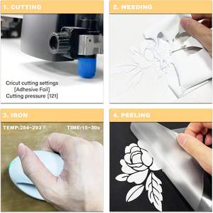 Rollo de Vinilo Termotransferible Blanco HTV, Vinilo Termoadhesivo Blanco HTV para Cricut y Camisetas - Product Image 3