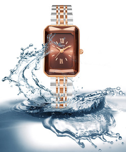 Montre à quartz pour femme OEM, cadran rectangulaire, boîtier en alliage, résistante à l'eau, pour la vente en gros transfrontalière mondiale - Product Image 3