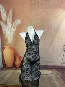 <span class=keywords><strong>Boon</strong></span> ชุดเดรสยาวสุดเซ็กซี่หรูหราคอลูกไม้ปักตาข่ายแบบผ่าห่อก้นต้องการผ้าไหมนมระบายอากาศ - Product Image 5