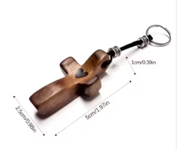 Llavero de madera con colgante de cruz de corazón, joyería, regalos cristianos, productos cristianos, recuerdos de bautismo, detalles de madera.
