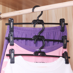 Paquete de 3 clips de plástico creativos, perchero multifuncional para pantalones, colgador de ropa antideslizante para almacenamiento de ropa infantil - Product Image 1
