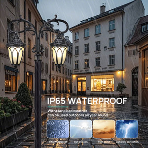 Châu âu cổ đèn bài IP65 cảnh quan ngoài trời trang trí nhôm ngoài trời chiếu sáng bãi cỏ vườn ánh sáng cực - Product Image 3