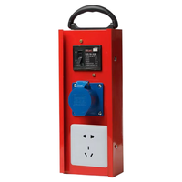 Boîtier de jonction ABS avec 1 prise vierge et 1 prise industrielle, protection contre les fuites RCD, étanche IP67, boîte d'alimentation portable