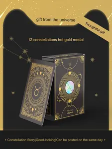 Penjualan terlaris kartu Tarot khusus kartu Tarot holografik grosir kartu Tarot Foil emas profesional