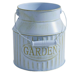 Maceta de Zinc Galvanizado Rústico Vintage, Macetas y Macetas Decorativas de Metal para Jardín de Casa - Product Image 5