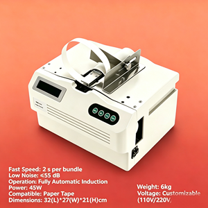 Máquina <span class=keywords><strong>Flejadora</strong></span> Automática de Grado Comercial, 2s/Bundle, Enchufe de 110V para Estados Unidos, para Vendedores de Comercio Electrónico, Pequeñas Empresas y Almacenes - Product Image 1